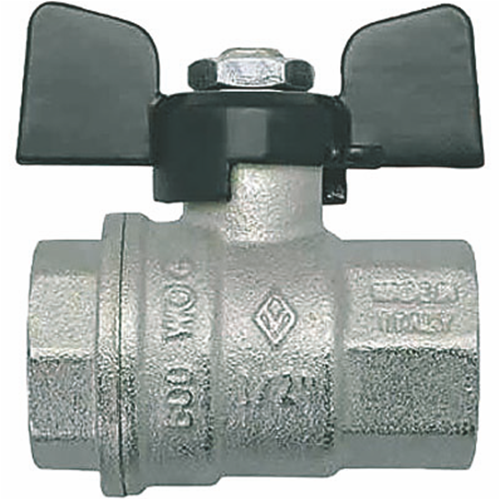 VALVOLE A SFERA 3/4" PASSAGGIO TOTALE F-F FARFALLA ALLUMINIO PN 40