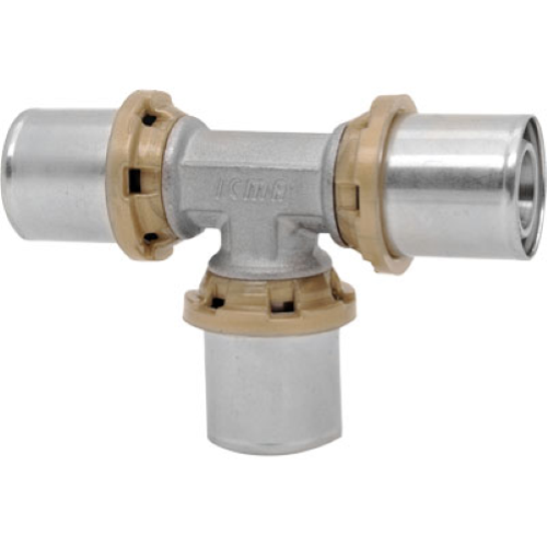RACCORDO A TEE DOPPIO A PRESSARE 32 x 32 x 32