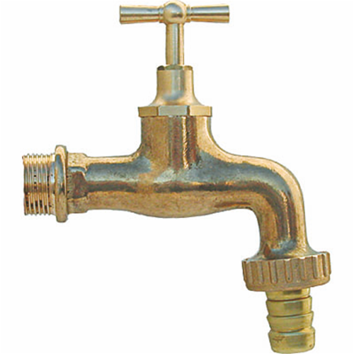 RUBINETTO PORTAGOMMA OTTONE LUCIDO 1/2