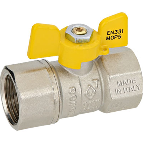 VALVOLA A SFERA PER GAS F.F. A FARFALLA 3/4"
