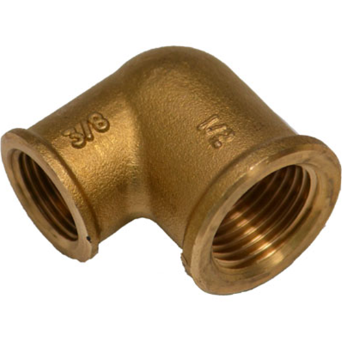 RACCORDO A GOMITO RIDOTTO F/F OTTONE GIALLO 3/4 x 1/2
