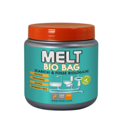 DISGORGANTE IN POLVERE MELT BIO BAG 6 bustine da 50 gr