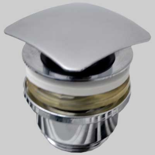 Piletta Click Clack STP 1”1/4 con Tappo Quadro Cromato per Lavabo