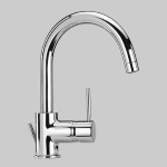MONOCOMANDO LAVABO BOCCA ORIENTABILE DISCO Cromo
