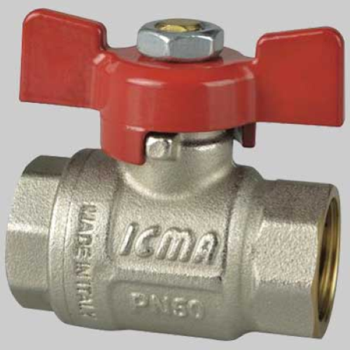 VALVOLA A SFERA FF 1.1/4" A PASSAGGIO TOTALE C/FARFALLA IN ALLUMINIO PN 30