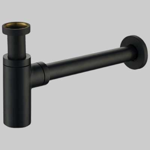 Sifone Arredo Tondo Nero 1"1/4 x Ø 32
