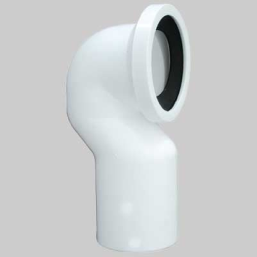 Curva Vaso Scarico Universale Ø 90 – Bianca – con Guarnizione