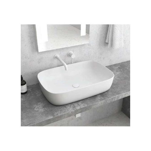 LAVABO DA APPOGGIO BIANCO OPACO MILOS 600X390X145MM