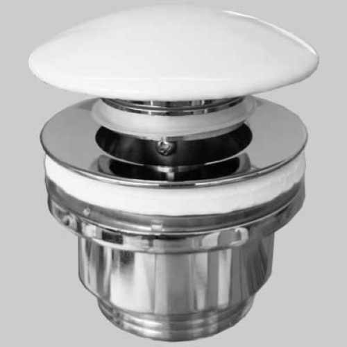 Piletta a Scattino STP con Tappo in Ceramica Bianca – 1”1/4 