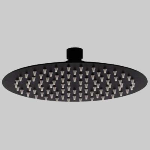 SOFFIONE DOCCIA INOX TONDO NERO - DM 200
