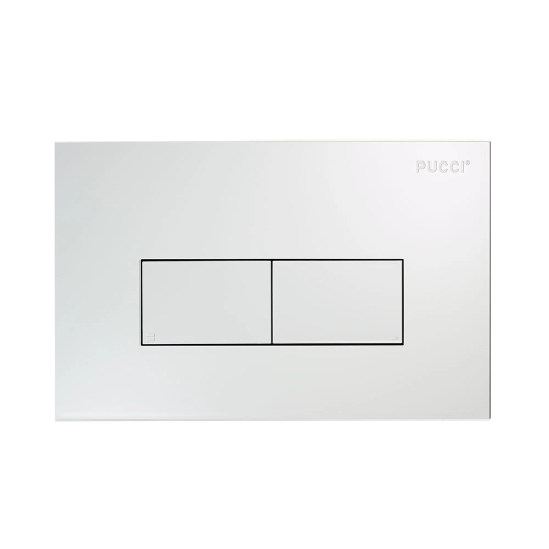 Placca di Comando ECO Linea – Doppio Tasto – Bianca – Pucciplast