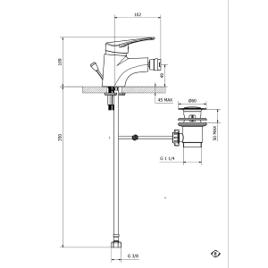 Miscelatore Bidet T-One Cromo – Teorema