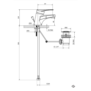 Miscelatore Lavabo T-One Cromo – Teorema