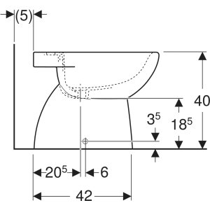 Bidet Monoforo a Pavimento Selnova – Geberit