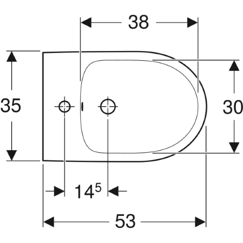 Bidet Monoforo Filo Parete Selnova – Geberit
