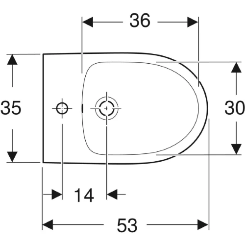 BIDET SOSPESO SELNOVA Monoforo –  Geberit