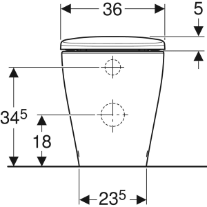 VASO SELNOVA PREMIUM RIMFREE FILO MURO CON SEDILE AMMORTIZZATO – Geberit