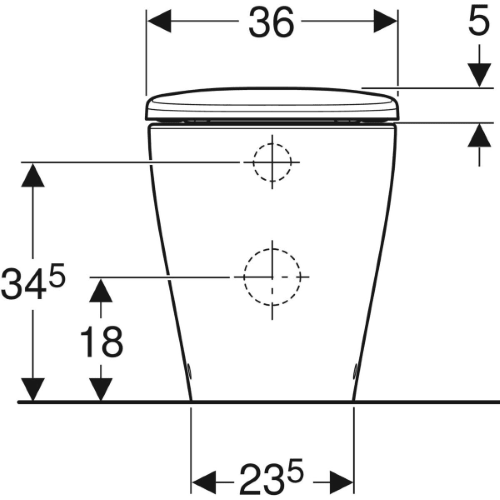 VASO SELNOVA PREMIUM RIMFREE FILO MURO CON SEDILE AMMORTIZZATO – Geberit