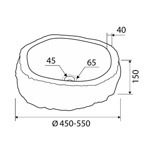 LAVABO DA APPOGGIO RIVER STONE NRS3 GREY – Karag