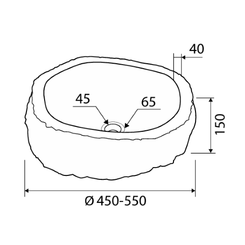 LAVABO DA APPOGGIO RIVER STONE NRS3 GREY – Karag