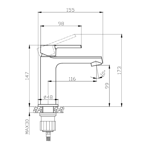 MISCELATORE LAVABO TATI – Karag