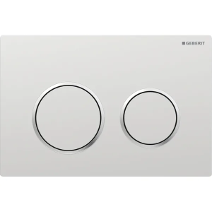 Placca di Comando Omega 20 Doppio Tasto – Bianca/Cromo – Geberit