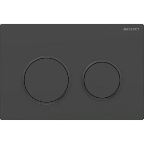 Placca di Comando Omega 20 Doppio Tasto – Nero/Nero Opaco – Geberit