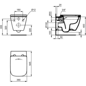 SEDILE TERMOINDURENTE I.LIFE B – CHIUSURA RALLENTATA – IDEAL STANDARD