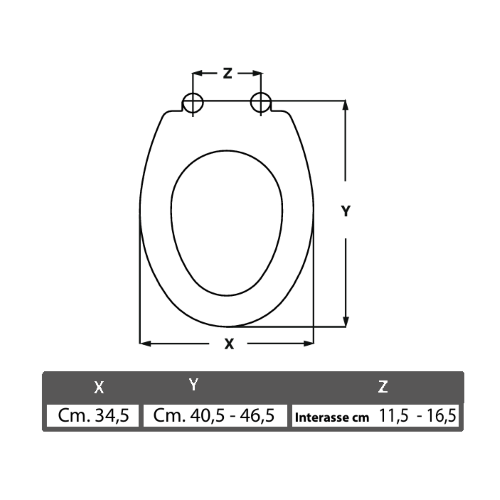 SEDILE TERMOINDURENTE T112 – BIANCO – CHIUSURA NORMALE