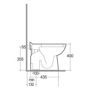 VASO A PAVIMENTO KARLA CON SCARICO A TERRA – RAK
