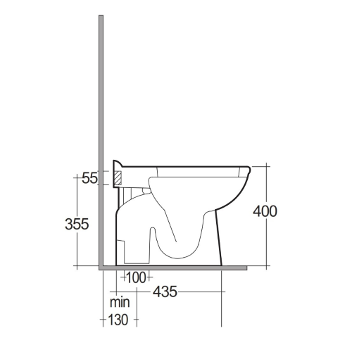 VASO A PAVIMENTO KARLA CON SCARICO A TERRA – RAK