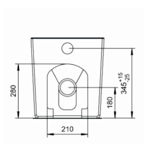 VASO FILO MURO Q8 SCARICO UNIVERSALE – Bianco
