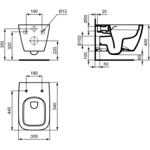 VASO I.LIFE B SOSPESO – Ideal Standard