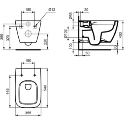 VASO I.LIFE B SOSPESO – Ideal Standard