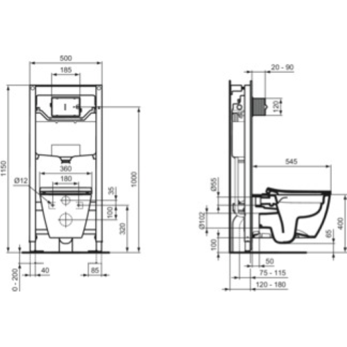 VASO I.LIFE B SOSPESO – Ideal Standard