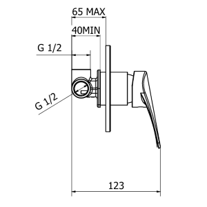 MISCELATORE INCASSO DOCCIA T-ONE – Teorema