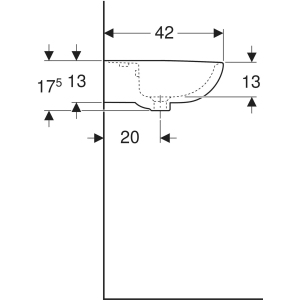 LAVABO COLIBRÌ MONOFORO 55 CM – Geberit