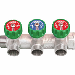 Collettore Multi 2 Vie con Rubinetti 3/4" interasse 45 mm