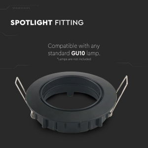 GU10 FARETTO INCASSO NERO V-TAC – VT-779-BL (SKU 8955)