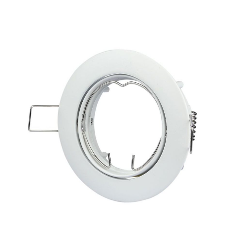 PORTAFARETTO LED DA INCASSO ROTONDO GU10/GU5.3 (MR16) COLORE BIANCO ORIENTABILE – V-TAC
