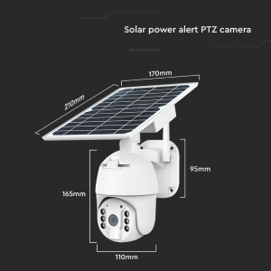 TELECAMERA DI VIDEOSORVEGLIANZA CON PANNELLO SOLARE HD ORIENTABILE PTZ WIFI V-TAC VT-11024 – COLORE BIANCO