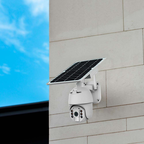 TELECAMERA DI VIDEOSORVEGLIANZA CON PANNELLO SOLARE HD ORIENTABILE PTZ WIFI V-TAC VT-11024 – COLORE BIANCO