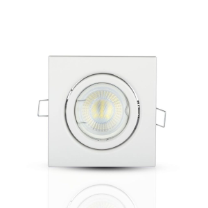 PORTAFARETTO LED DA INCASSO QUADRATO GU10 COLORE BIANCO – V-TAC VT-7227SQ-WH (SKU 3472)