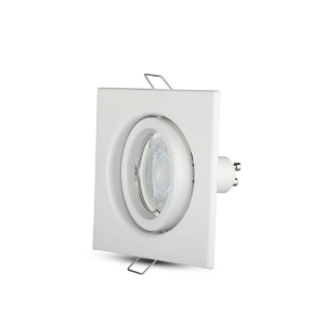 PORTAFARETTO LED DA INCASSO QUADRATO GU10 COLORE BIANCO – V-TAC VT-7227SQ-WH (SKU 3472)