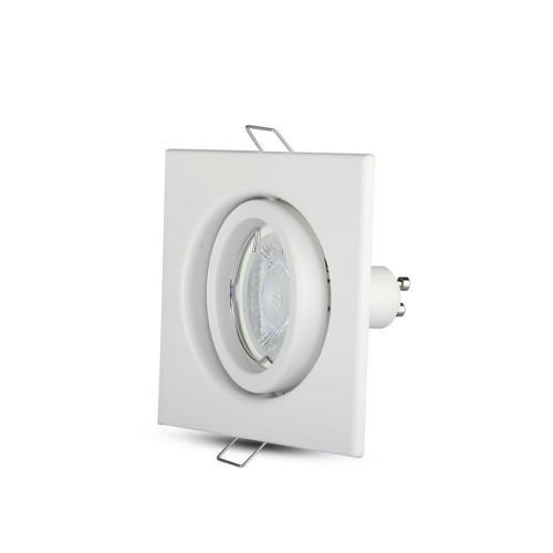 PORTAFARETTO LED DA INCASSO QUADRATO GU10 COLORE BIANCO – V-TAC VT-7227SQ-WH (SKU 3472)