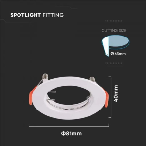 PORTAFARETTO LED DA INCASSO ROTONDO GU10 *2 BIANCO – V-TAC VT-929-W (SKU 6640)