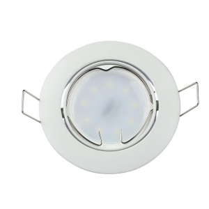 PORTAFARETTO LED DA INCASSO ROTONDO GU10/GU5.3 (MR16) COLORE BIANCO ORIENTABILE – V-TAC