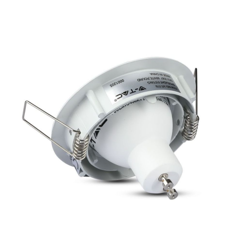 PORTAFARETTO LED DA INCASSO ROTONDO GU10/GU5.3 (MR16) COLORE BIANCO ORIENTABILE – V-TAC