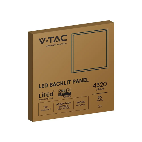 PANNELLO LED INCASSO 600×600 mm 36 W CHIP CREE 4000 K – V-TAC PRO VT-61036