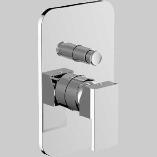 MISCELATORE INCASSO DOCCIA CON DEVIATORE PILLAR - COMPLETO -CROMO